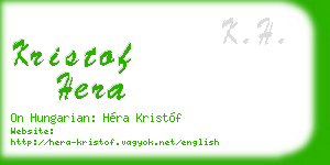 kristof hera business card