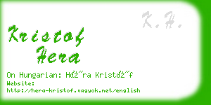 kristof hera business card